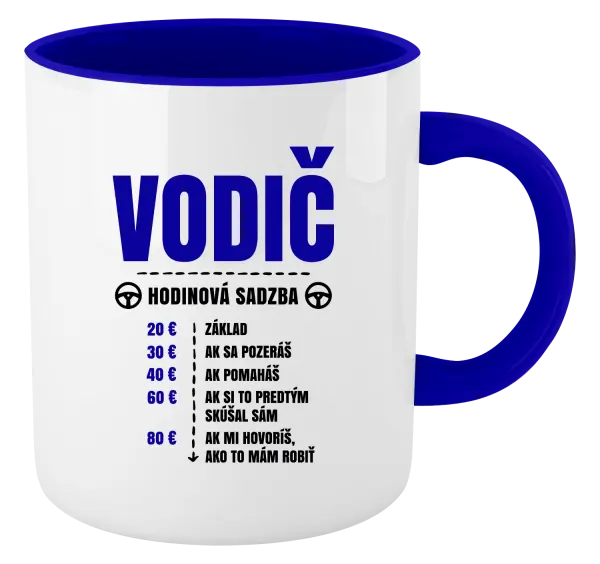 Hrnček  Hodinová sadzba - vodič