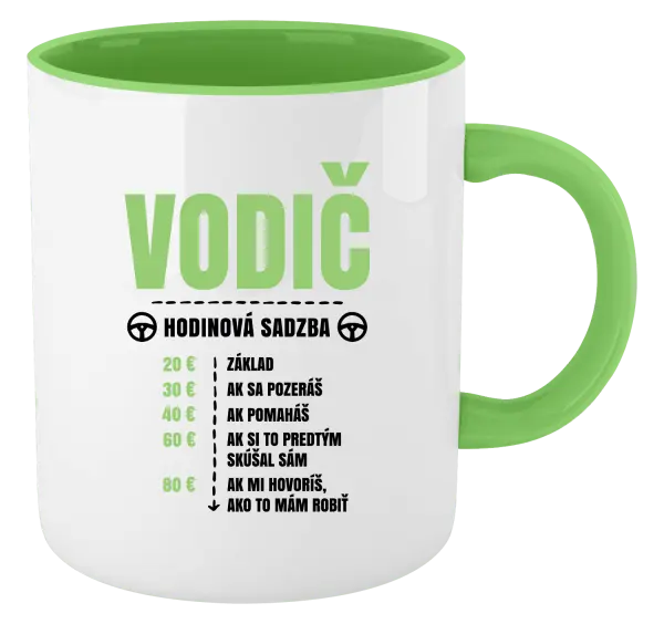 Hrnček  Hodinová sadzba - vodič