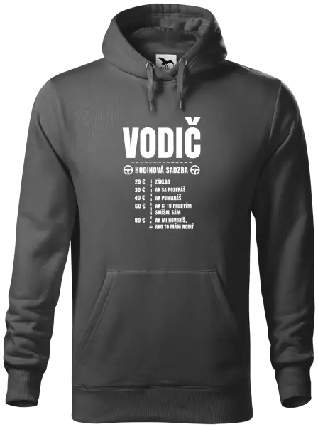 Pánska mikina Hodinová sadzba - vodič