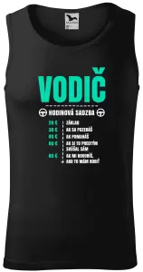 Pánske tielko Hodinová sadzba - vodič