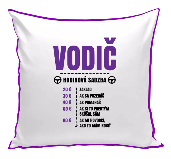 Vankúš Hodinová sadzba - vodič