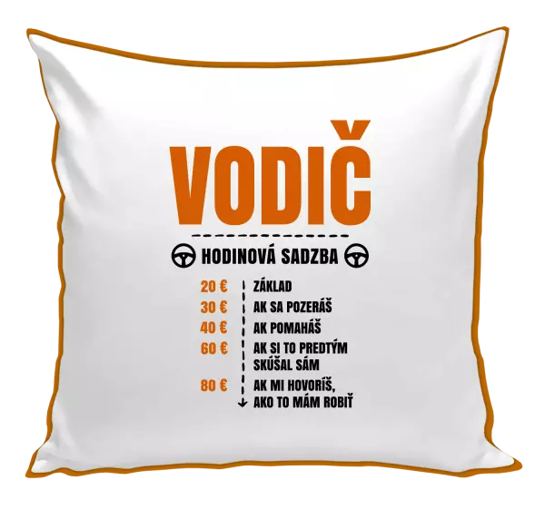 Vankúš Hodinová sadzba - vodič