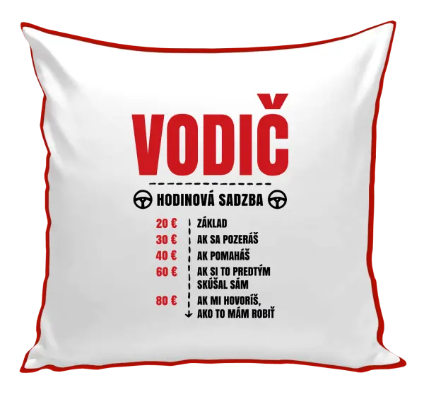 Vankúš Hodinová sadzba - vodič