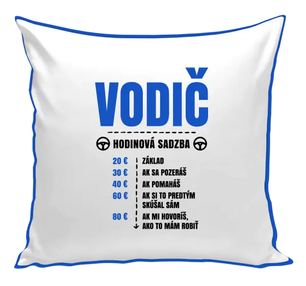 Vankúš Hodinová sadzba - vodič