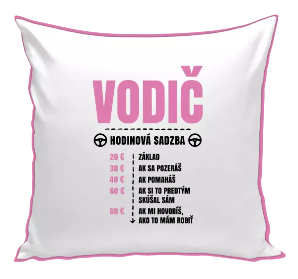 Vankúš Hodinová sadzba - vodič