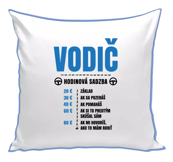 Vankúš Hodinová sadzba - vodič
