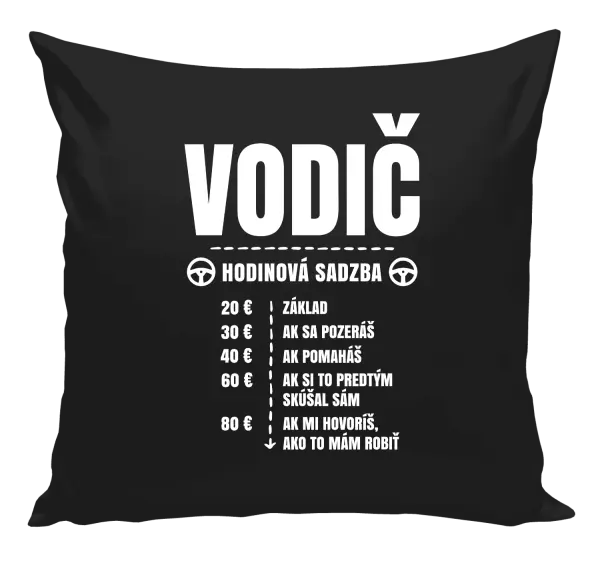 Vankúš Hodinová sadzba - vodič