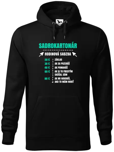 Pánska mikina Hodinová sadzba - sadrokartonár