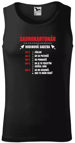 Pánske tielko Hodinová sadzba - sadrokartonár