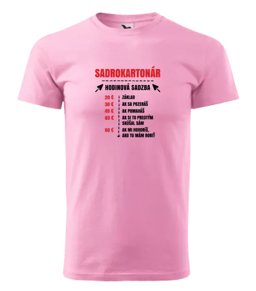 Pánske tričko Hodinová sadzba - sadrokartonár