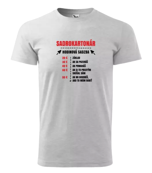 Pánske tričko Hodinová sadzba - sadrokartonár