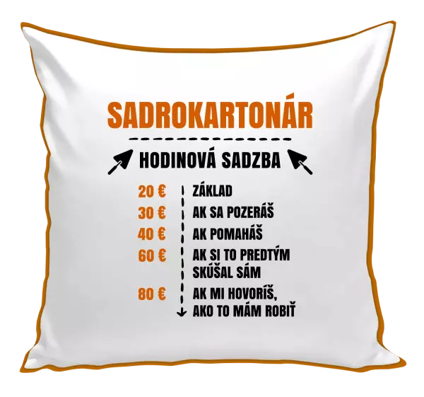 Vankúš Hodinová sadzba - sadrokartonár
