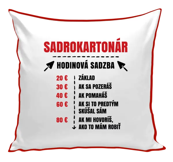 Vankúš Hodinová sadzba - sadrokartonár