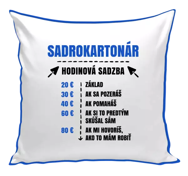 Vankúš Hodinová sadzba - sadrokartonár
