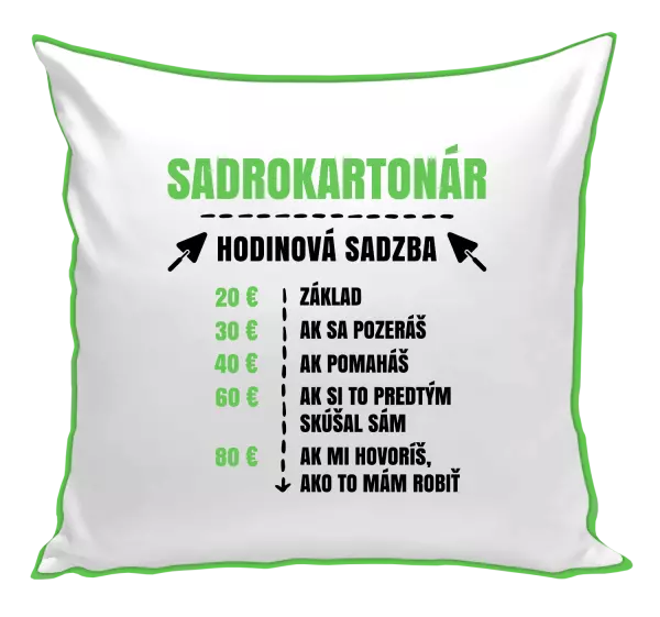 Vankúš Hodinová sadzba - sadrokartonár