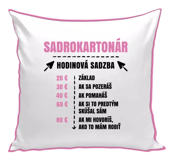 Vankúš Hodinová sadzba - sadrokartonár