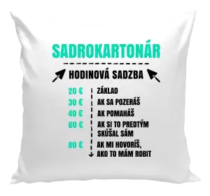 Vankúš Hodinová sadzba - sadrokartonár