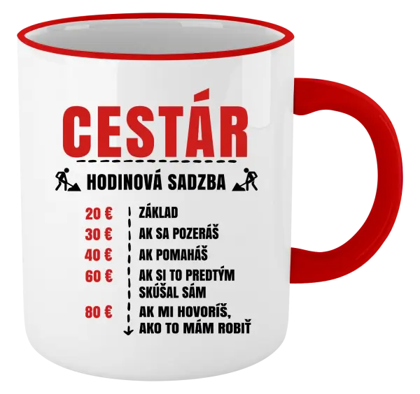 Hrnček Hodinová sadzba - cestár