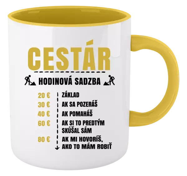 Hrnček  Hodinová sadzba - cestár