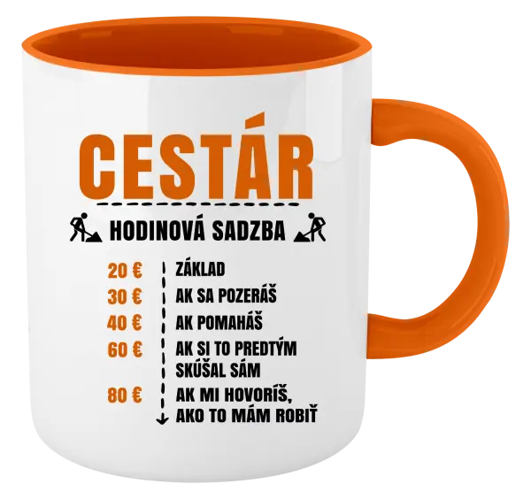Hrnček  Hodinová sadzba - cestár