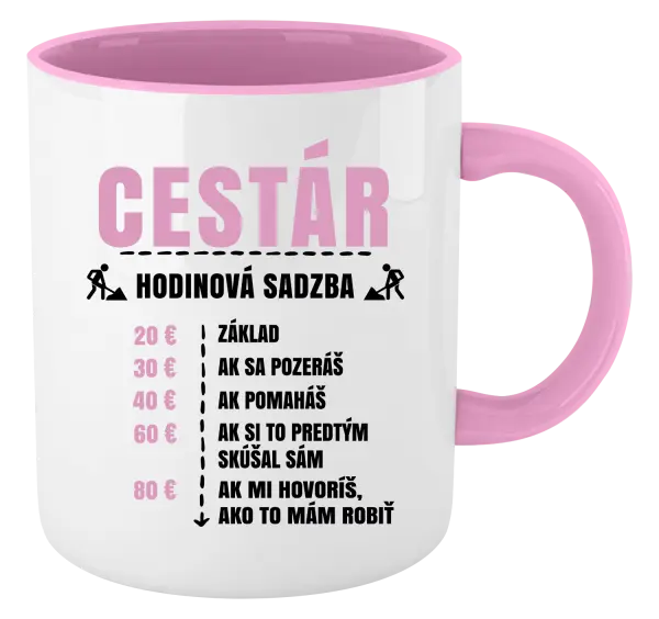 Hrnček  Hodinová sadzba - cestár