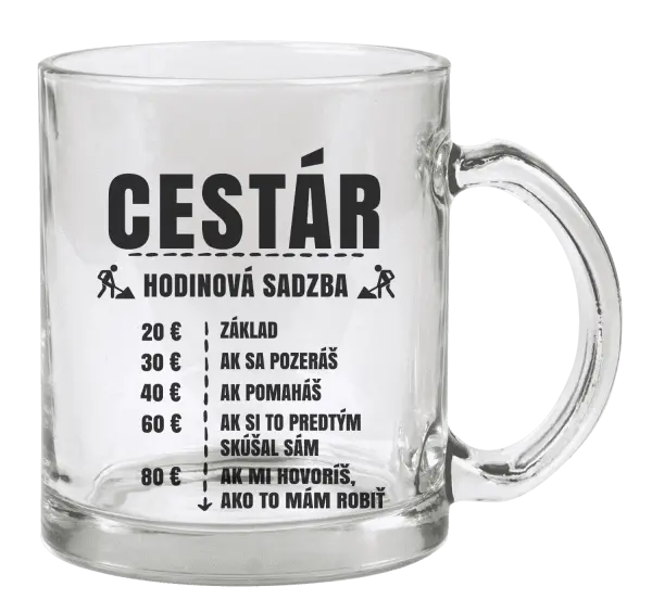 Hrnček Hodinová sadzba - cestár