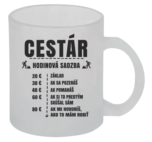 Hrnček Hodinová sadzba - cestár