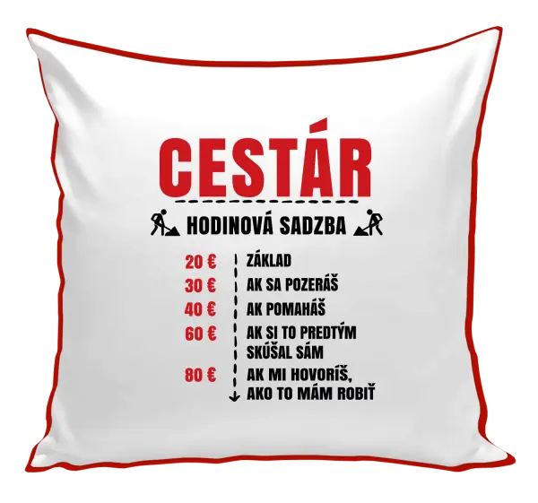 Vankúš Hodinová sadzba - cestár