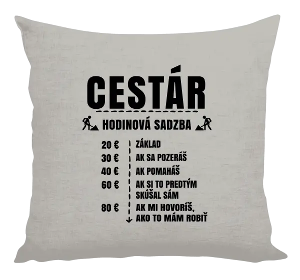 Vankúš Hodinová sadzba - cestár