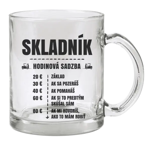 Hrnček Hodinová sadzba - skladník
