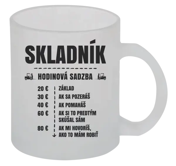 Hrnček Hodinová sadzba - skladník