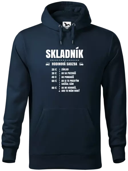 Pánska mikina Hodinová sadzba - skladník