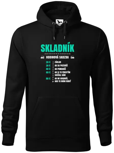 Pánska mikina Hodinová sadzba - skladník