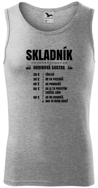 Pánske tielko Hodinová sadzba - skladník