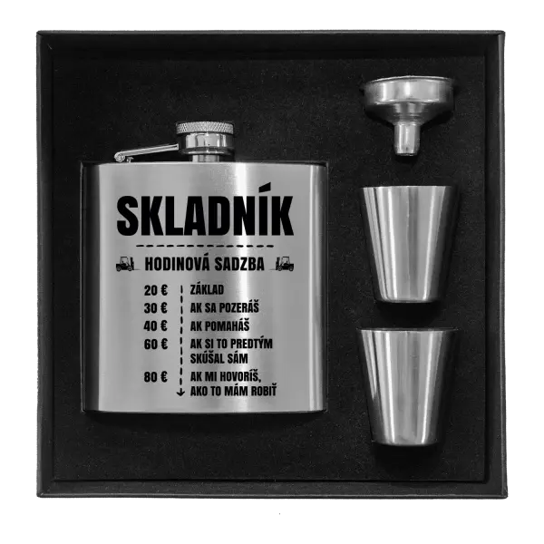 Ploskačka v krabičke Hodinová sadzba - skladník