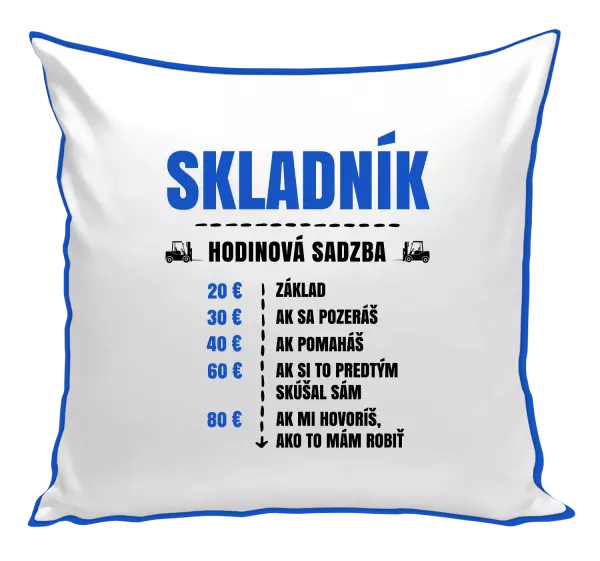 Vankúš Hodinová sadzba - skladník