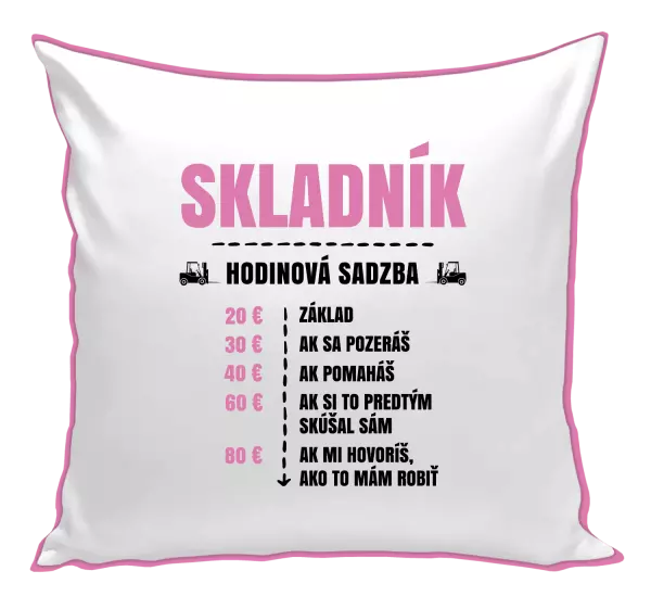 Vankúš Hodinová sadzba - skladník
