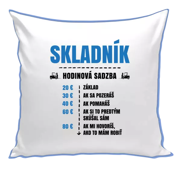 Vankúš Hodinová sadzba - skladník