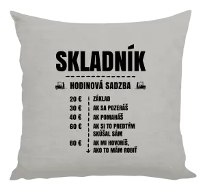Vankúš Hodinová sadzba - skladník