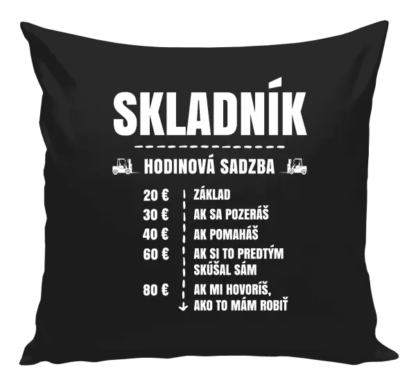 Vankúš Hodinová sadzba - skladník