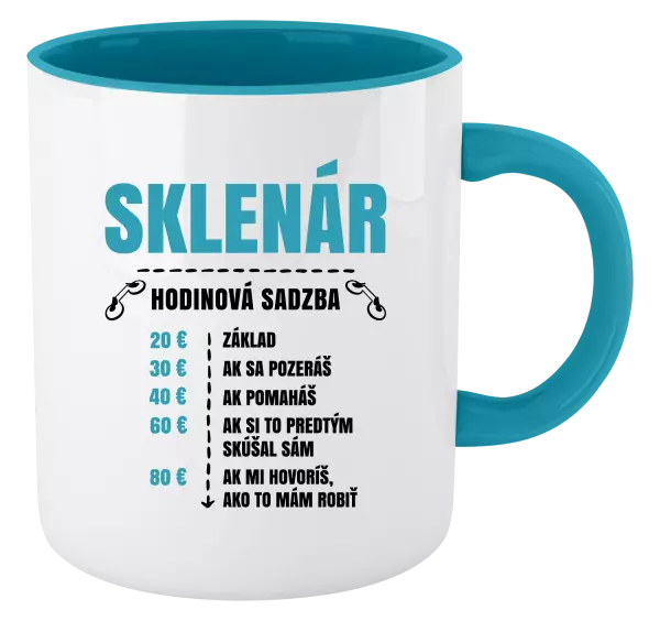 Hrnček  Hodinová sadzba - sklenár