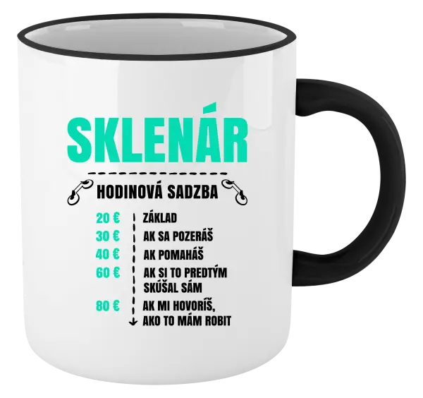 Hrnček Hodinová sadzba - sklenár