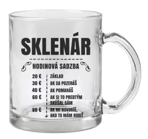 Hrnček Hodinová sadzba - sklenár