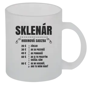 Hrnček Hodinová sadzba - sklenár