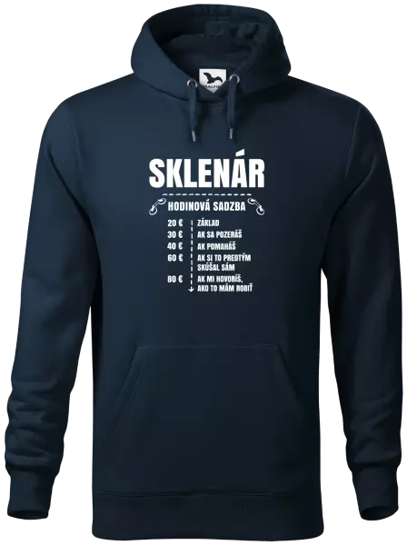 Pánska mikina Hodinová sadzba - sklenár