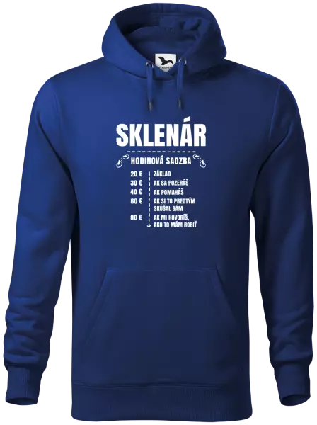 Pánska mikina Hodinová sadzba - sklenár