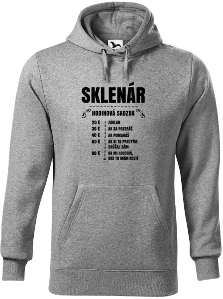 Pánska mikina Hodinová sadzba - sklenár