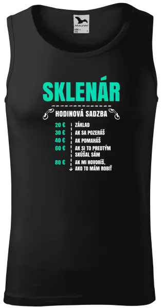 Pánske tielko Hodinová sadzba - sklenár