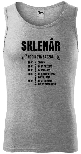 Pánske tielko Hodinová sadzba - sklenár