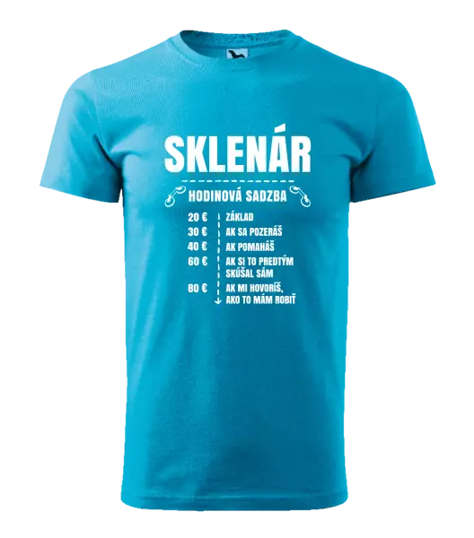 Pánske tričko Hodinová sadzba - sklenár